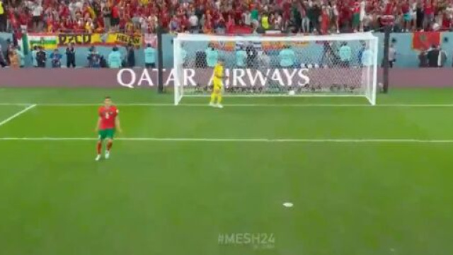 Achraf Hakimi et le Maroc qualifi&eacute;s pour les quarts de finale du Mondial 2022. (cr&eacute;dit Twitter)
