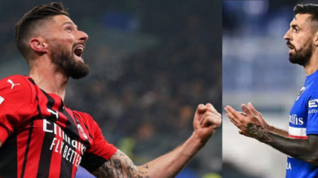 Milan-Sampdoria, probabili formazioni: Giroud sfida Caputo, out Theo Hernandez.