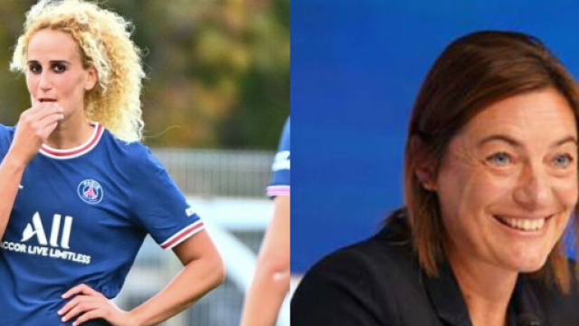 Kheira Hamraoui et Corinne Diacre r&eacute;unies en &eacute;quipe de France. (cr&eacute;dit Twitter)