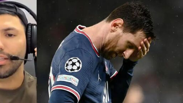 Bien que Messi soit visiblement abattu en raison du match PSG - R&eacute;al Madrid, Ag&uuml;ero le d&eacute;fend contre ses d&eacute;tracteurs. Source : capture d'&eacute;cran