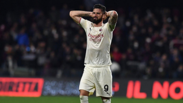 Giroud deluso, ancora a secco in trasferta - foto di: acmilan.com
