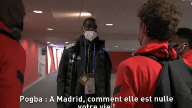 L'&eacute;change avec les micros entre Paul Pogba et Antoine Griezmann fait parler (capture YouTube)