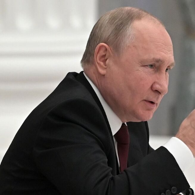 Putin dichiara guerra all&rsquo;Ucraina. Il suo discorso al consiglio di sicurezza russo &copy;Cremlino
