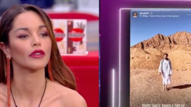 Delia Duran sbugiarda Alex Belli e il suo video nel deserto.