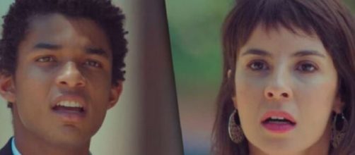 Ravi e Lara em 'Um Lugar ao Sol'. (Fotomontagem)