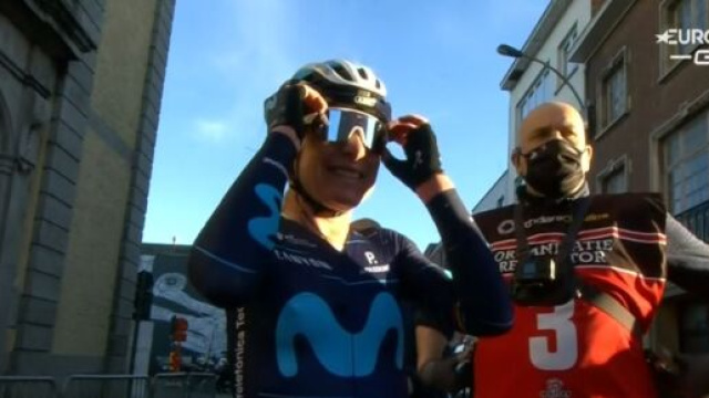 Annemiek Van Vleuten al traguardo della Het Nieuwsblad