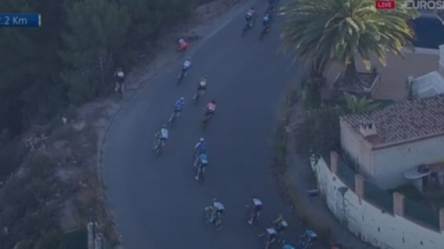 L'incidente a David Dekker nella seconda tappa della Volta Valenciana