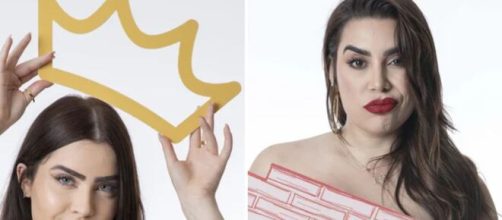 Jade se corou l&iacute;der da semana no 'BBB22', enquanto Naiara foi para a berlinda (Fotomontagem/Reprodu&ccedil;&atilde;o/TV Globo)