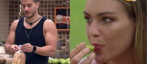 Arthur e B&aacute;rbara no 'BBB 22'. (Fotomontagem)