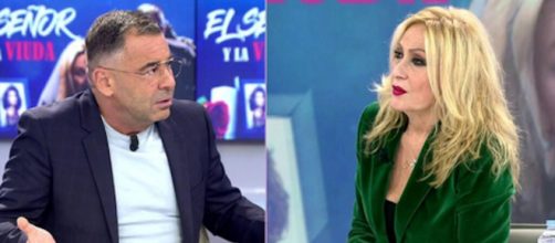 Jorge Javier y Rosa Benito se vieron las caras en un plat&oacute; tras seis a&ntilde;os sin hacerlo (Imagen: telecinco.es)