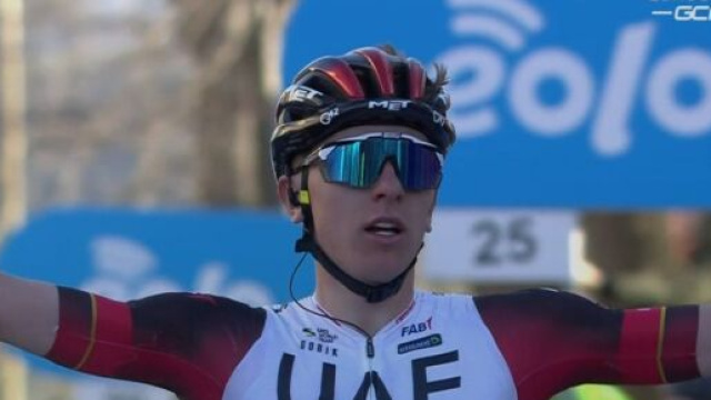 Tadej Pogacar vince la tappa di Bellante alla Tirreno Adriatico