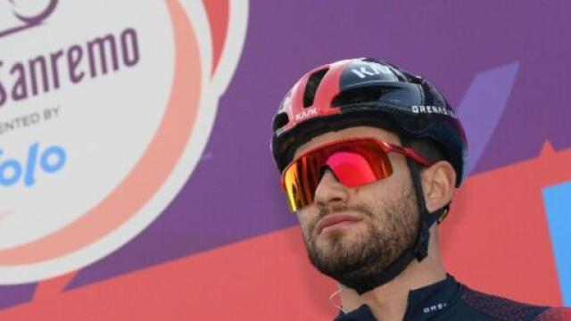 Filippo Ganna &egrave; rimasto staccato sul Poggio alla Milano - Sanremo