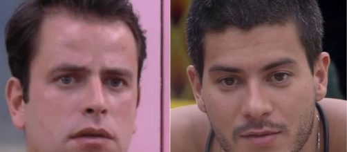 Gustavo e Arthur no 'BBB'. (Fotomontagem)