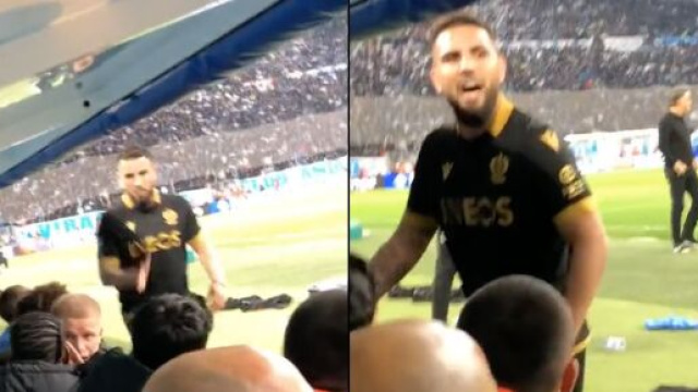 Andy Delort insulte des fans de l'OM au Stade V&eacute;lodrome. (cr&eacute;dit Twitter)