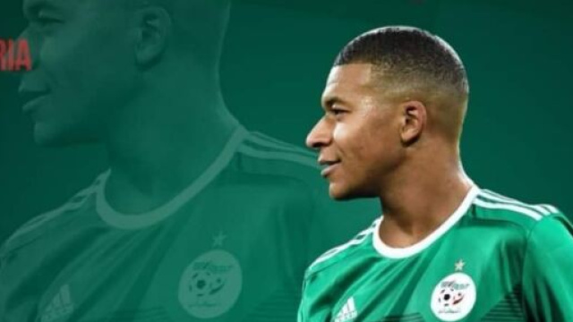 Montage Photo Kylian Mbapp&eacute; maillot alg&eacute;rie