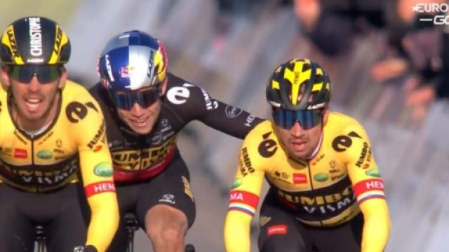Parigi Nizza, tris della Jumbo Visma nella prima tappa