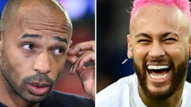 Thierry Henry et la star du PSG Neymar Jr.