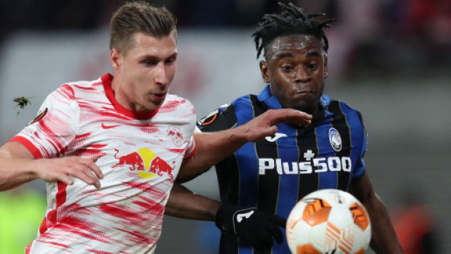 Un momento di Lipsia-Atalanta.