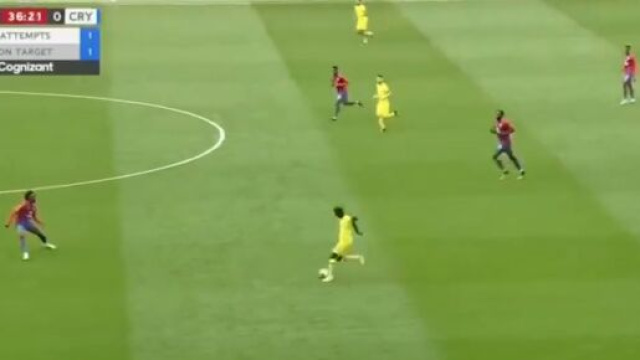 Antonio Rudiger dans ses oeuvres face &agrave; Crystal Palace. (cr&eacute;dit capture BeIN Sports)