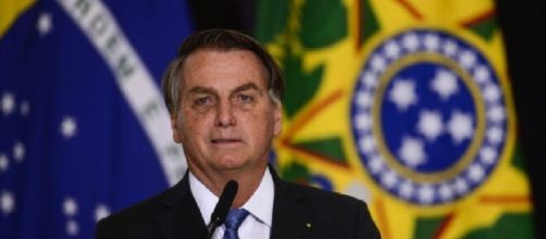 Presidente Jair Bolsonaro em discurso no Pal&aacute;cio do Planalto (Marcelo Camargo/Ag&ecirc;ncia Brasil)