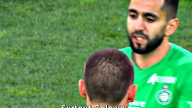 L'&eacute;change avec les micros entre Boudebouz et l'arbitre de Saint &Eacute;tienne-Monaco (capture Prime Video)