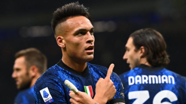 In foto Lautaro, attaccante dell'Inter.