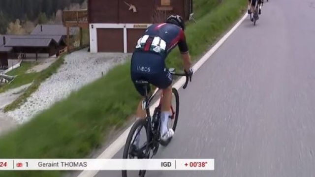 Geraint Thomas in crisi al Giro di Romandia.