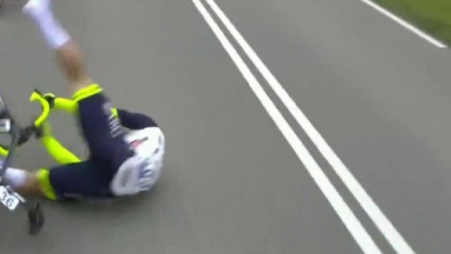 La caduta di Gerben Thyssen allo Scheldeprijs