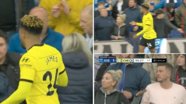 Reece James emp&ecirc;ch&eacute; de jouer une touche en fin de match face &agrave; Everton. (cr&eacute;dit Give me sport)