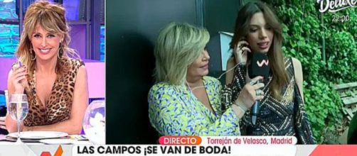 Terelu Campos ha estado acompa&ntilde;ada por Alejandra Rubio durante la boda (Captura de pantalla de Telecinco)