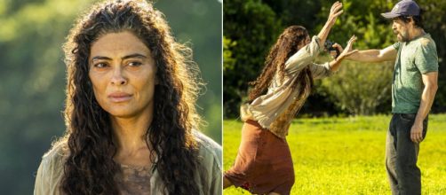 Maria em 'Pantanal'. (Fotomontagem)