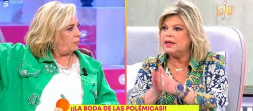 Terelu Campos reconoci&oacute; que Carmen Borrego se enfad&oacute; durante la boda de su hijo (Captura de pantalla de Telecinco)