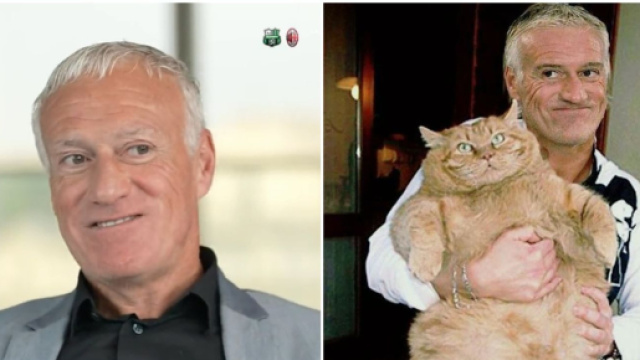 Didier Deschamps amus&eacute;e quand on lui parle de sa 'chatte'. (cr&eacute;dit Twitter)