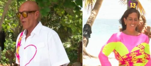 Kiko Matamos y Anabel Pantoja lucieron coloridos dise&ntilde;os durante la 'S&aacute;lvame Fashion Week' (Captura de pantalla de Telecinco)