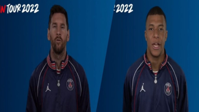 Kylian Mbapp&eacute; et Lionel Messi Source : Capture Twitter