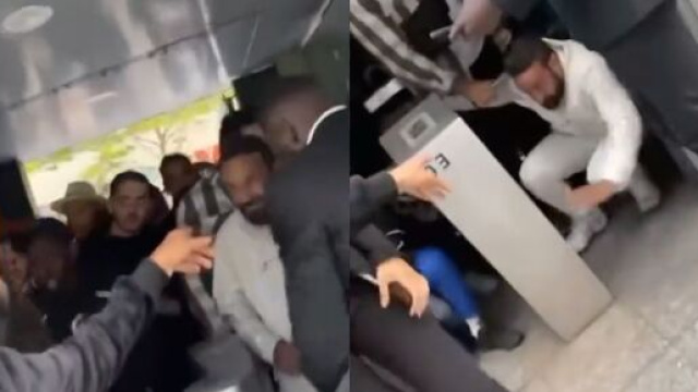 Cyril Hanouna passe en force les portiques de s&eacute;curit&eacute; du Stade de France. (cr&eacute;dti Twitter)