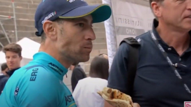 Vincenzo Nibali all'arrivo di Verona del Giro d'Italia.