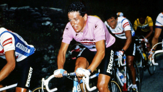 Stephen Roche ai tempi della sua carriera da ciclista.