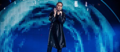 Andrea, representante de Macedonia del Norte, en el escenario del PalaOlimpico de Tur&iacute;n (@eurovision)