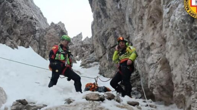L'intervento del Soccorso alpino Veneto (&copy;Facebook soccorso alpino veneto).