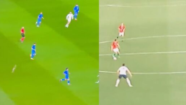 Harry Maguire encore en difficult&eacute; avec l'&eacute;quipe d'Angleterre. (cr&eacute;dit Twitter)