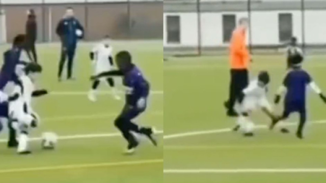 Mateo Messi a fait le show ces derni&egrave;res heures lors d'un match de football. (cr&eacute;dit Twitter)