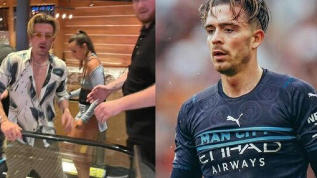 Grealish a un peu abus&eacute; de la boisson &agrave; Las Vegas ces derni&egrave;res heures... (cr&eacute;dit The Sun et Twitter)
