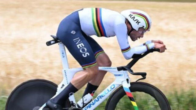 Filippo Ganna ha vinto il titolo tricolore a cronometro per la terza volta.