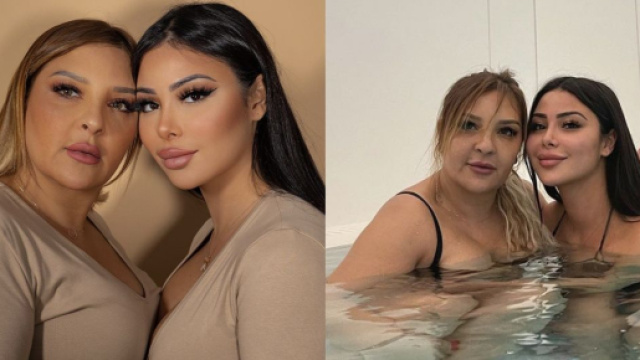 Maeva Ghennam se balade nue sur une photo post&eacute;e par sa m&egrave;re - Source : montage, Instagram