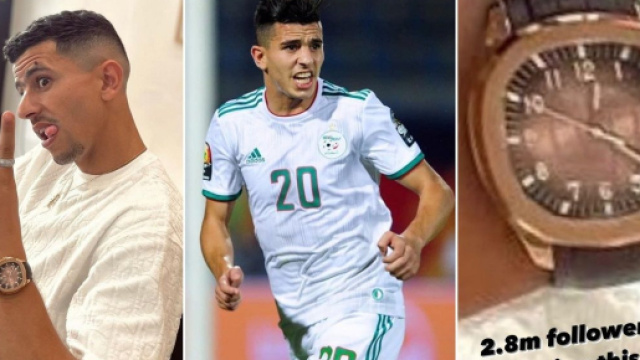 L'international alg&eacute;rien Youcef Atal porterait des 'fausses' montres, Watchanish balance (captures YouTube et Instagram)
