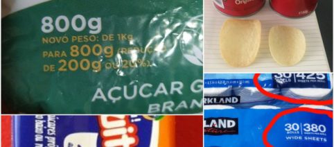 Tática das indústrias para diminuir conteúdo e embalagem de produtos lesa o consumidor