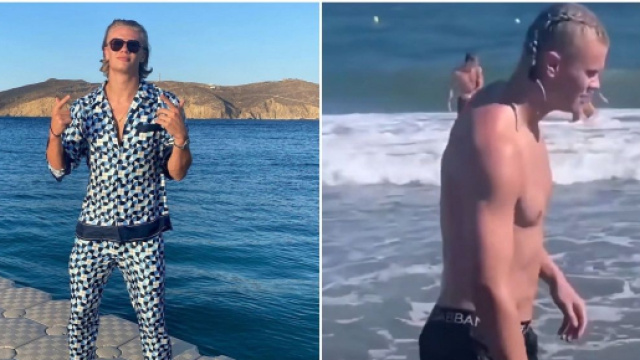 Erling Haaland &agrave; Marbella, il surprend des touristes et fait le buzz (capture YouTube)
