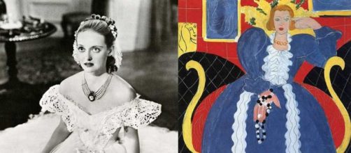 Film-still of Bette Davis from &ldquo;Jezebel&rdquo; linked to Matisse&rsquo;s &ldquo;Lady in Blue&rdquo; (Image source: Boca Raton Museum)