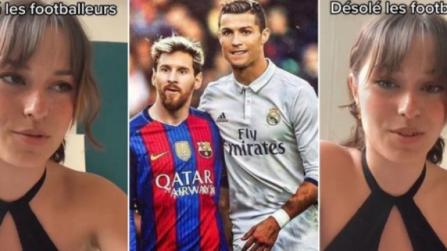 Une Tiktokeuse balance sur Messi et Ronaldo et fait le buzz (captures YouTube)